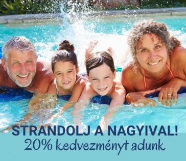 Strandolj a nagyival: nyáron 20% kedvezménnyel!