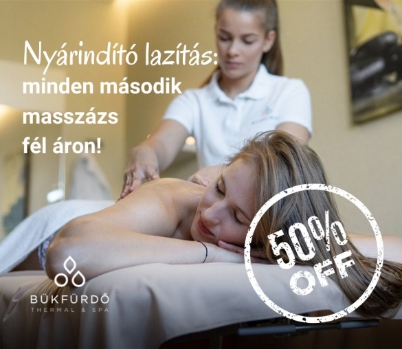 Nyárindító lazítás: minden második masszázs fél áron!