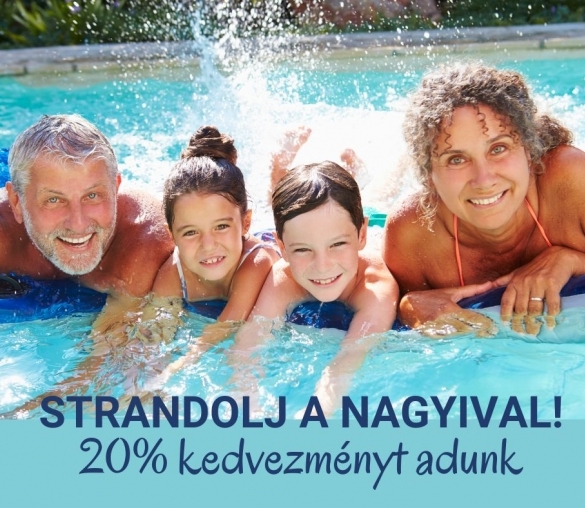 Strandolj a nagyival: nyáron 20% kedvezménnyel!