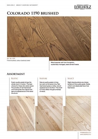 Colorado 1190 Ash brushed Straight plank