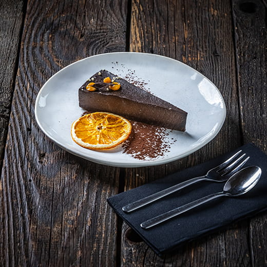 Gazdag csokoládétorta friss narancsos ízvilággal