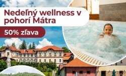 Nedeľný wellness pobyt s 50 % zľavou