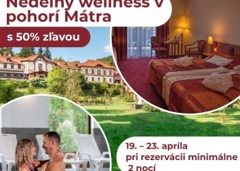Nedeľný wellness za polovičnú cenu