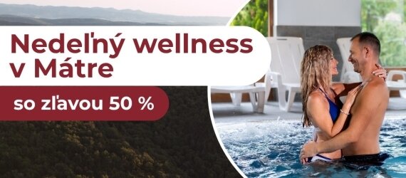 Nedeľný wellness pobyt s 50 % zľavou