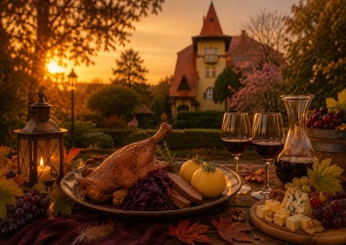 St.-Martins-Gänsefest im Schlossstil