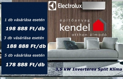 Kiemelt Electrolux klímaajánlat a Kendelnél