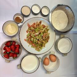 Rebarbarás kevert sütemény