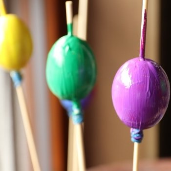 Easter time egg dyeing