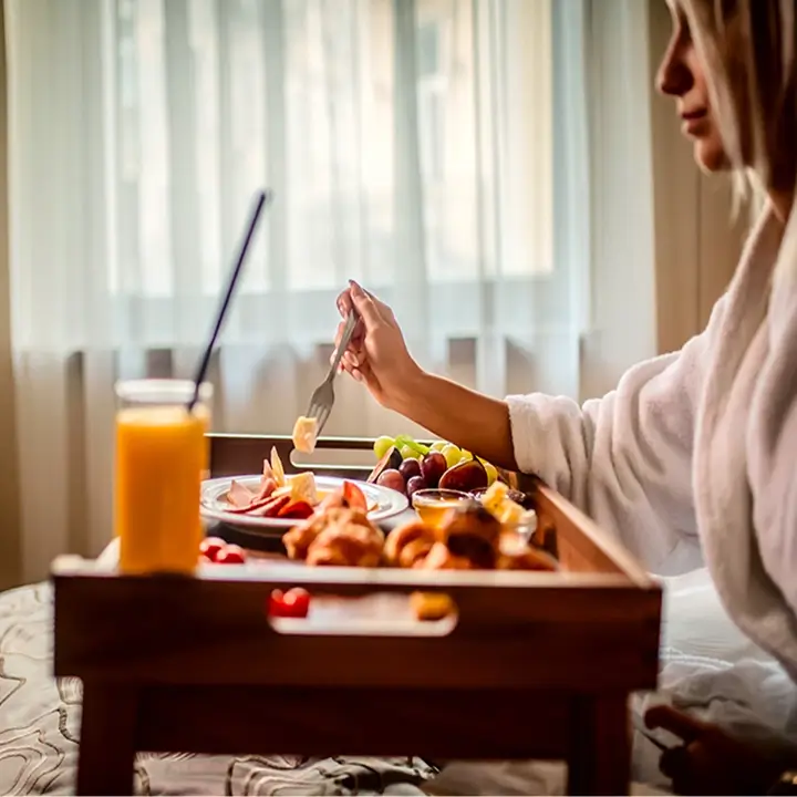 Room service menu at Prestige Hotel Budapest – delicious dishes from the comfort of your room