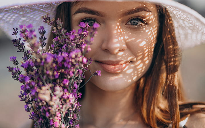 After-Sun Lavendel-Gesichtsbehandlung
