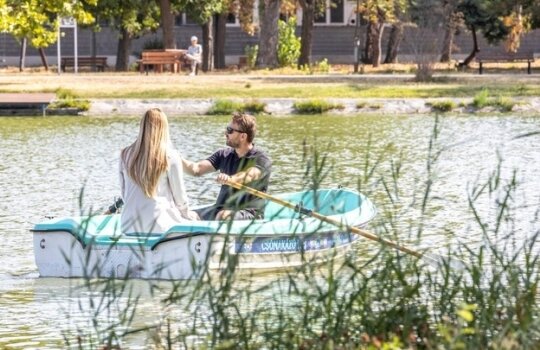 Boat ride on the lake in Székesfehérvár