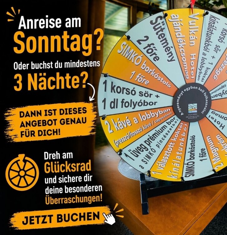 Dreh das Glücksrad und hol dir eine Überraschung!